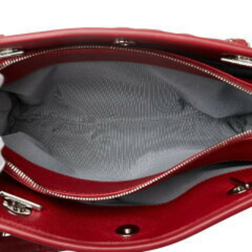 Chanel Caviar Chain Leather Shoulder Bag Coco Mark Red Matelasse - Picture 5 of 6